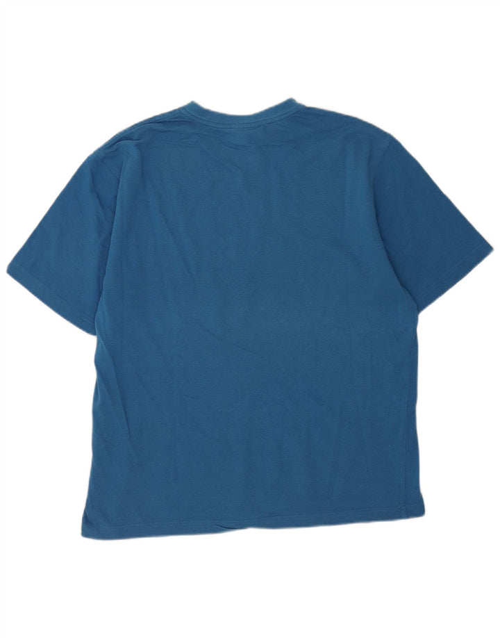 T-shirt da uomo Lacoste taglia 5 grande in cotone blu