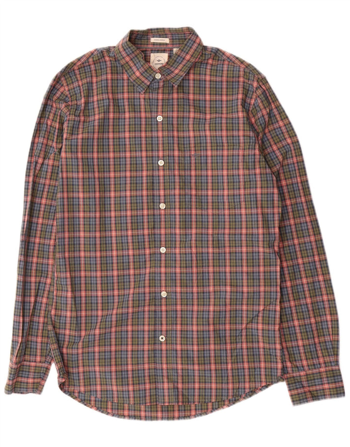 DOCKERS Camicia slim fit da uomo in cotone a quadri piccoli multicolore