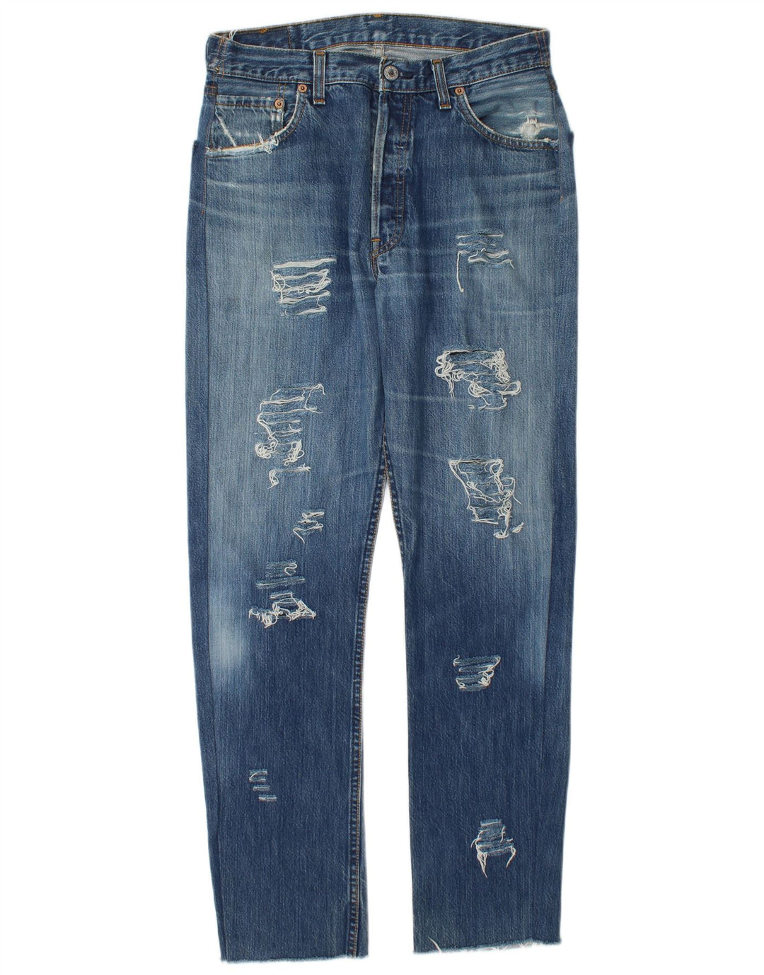 Jeans dritti effetto vissuto Levi's 501 da donna W34 L30 Blu