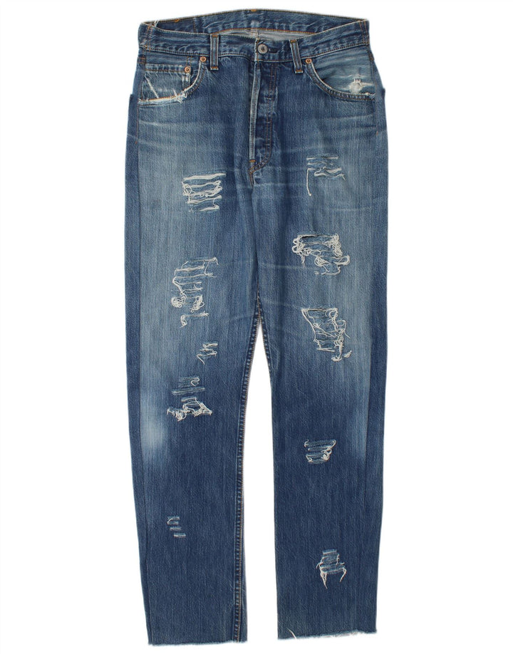 Jeans dritti effetto vissuto Levi's 501 da donna W34 L30 Blu