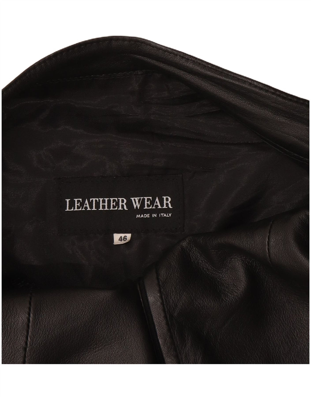 Gonna in pelle vintage da donna IT 46 grande W32 in pelle nera
