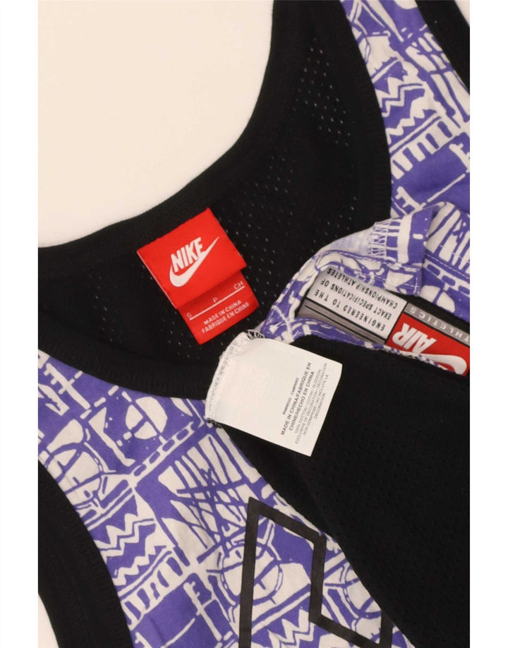 Canotta grafica Nike da uomo, piccola, in cotone geometrico multicolore
