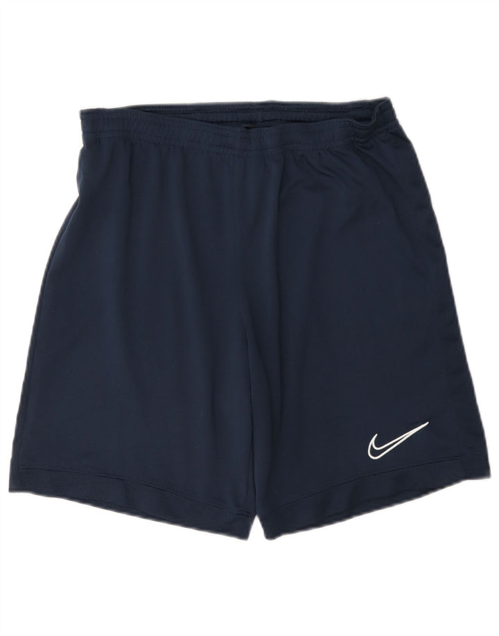 Pantaloncini sportivi Nike Dri Fit da uomo piccoli in poliestere blu navy
