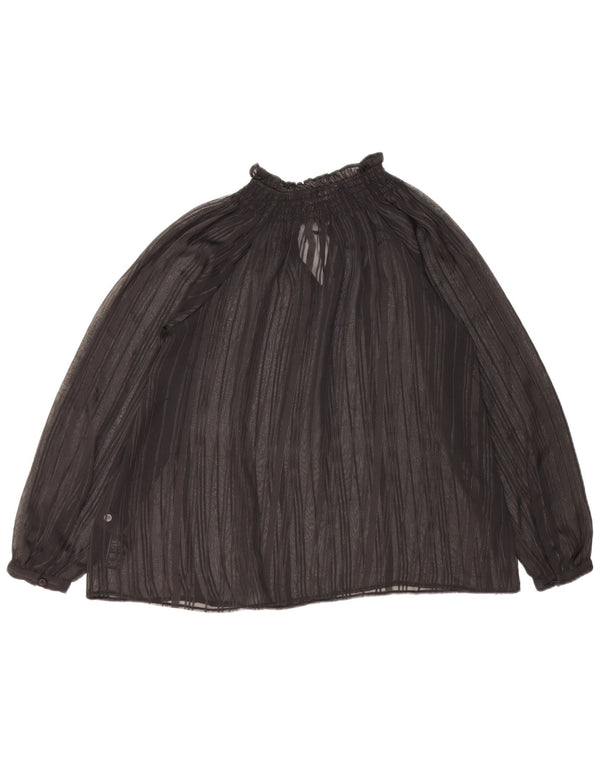 Top trasparente oversize a maniche lunghe da donna Marks & Spencer UK 6 XS Nero