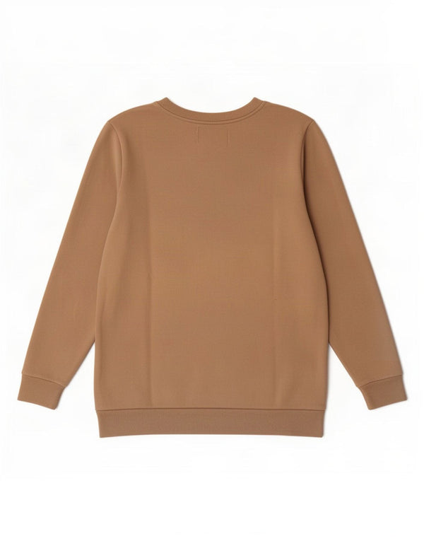 Calvin Klein Jeans Womens Graphic Sweatshirt Jumper UK 10 Small Beige