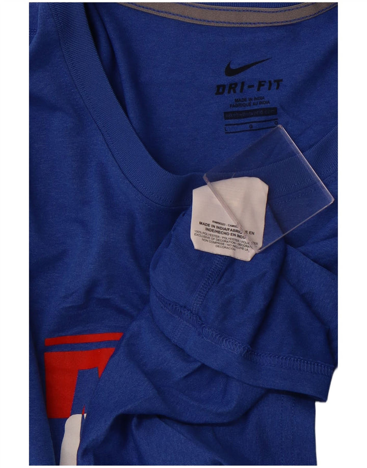 T-shirt grafica da basket NIKE Allen da donna UK 14 grande blu