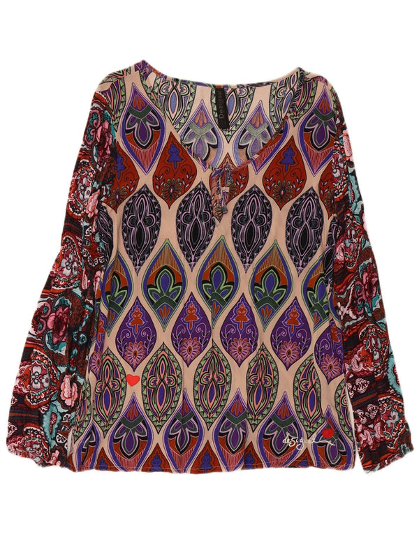 DESIGUAL Camicetta a maniche lunghe da donna Top UK 18 XL Paisley multicolore