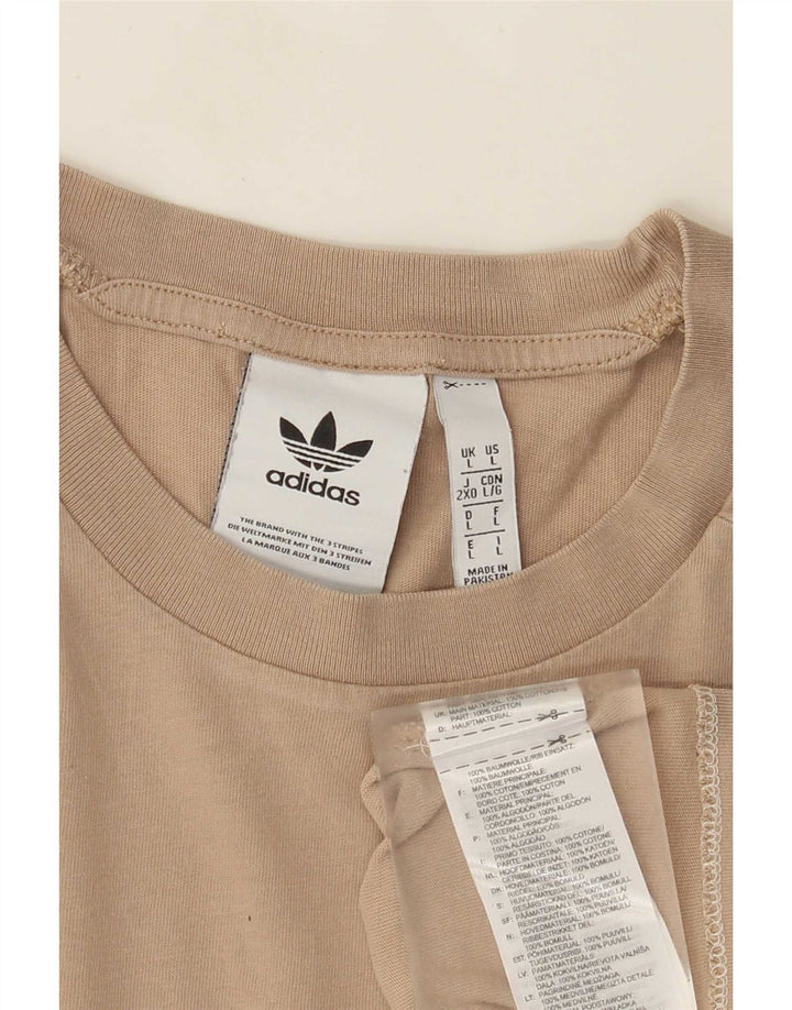 Maglietta Adidas da uomo Top Large in cotone beige
