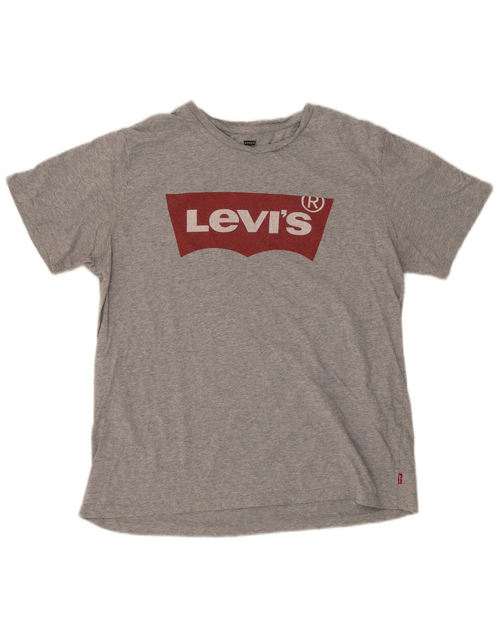 T-shirt grafica da donna Levi's Top UK 16 grande grigia