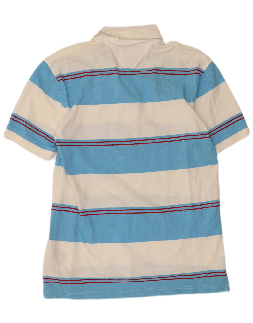 Polo da uomo Tommy Hilfiger in cotone a righe blu medio