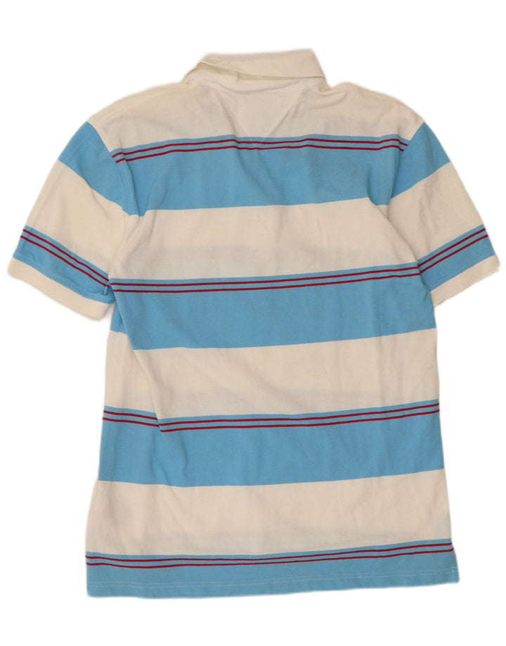Polo da uomo Tommy Hilfiger in cotone a righe blu medio