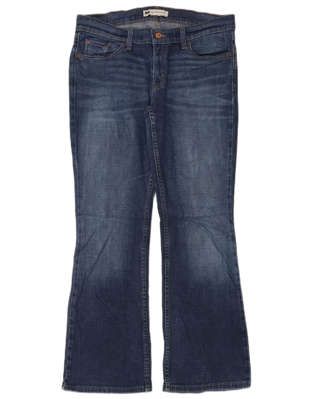 Levi's Donna 524 Jeans Bootcut Super Low W31 L30 Cotone Blu