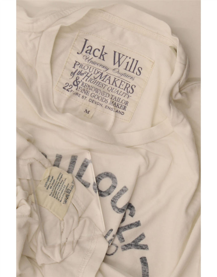 T-shirt grafica da uomo Jack Wills Top in cotone bianco medio