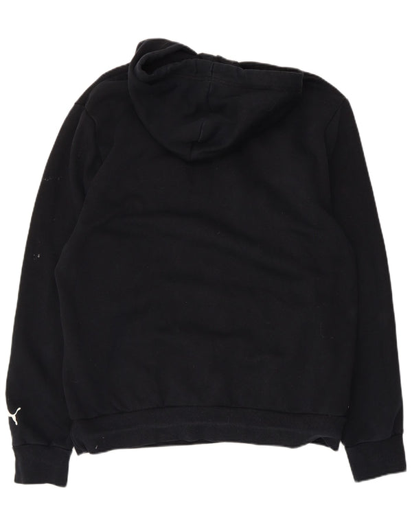 Felpa con cappuccio grafica da uomo Puma Large in cotone nero