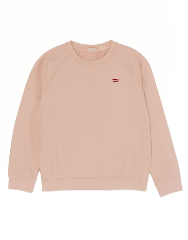 Felpa oversize da donna Levi's UK 6 XS cotone rosa