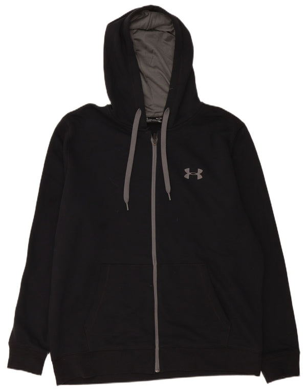 Felpa con cappuccio e zip Under Armour da uomo Cold Gear XL in cotone nero