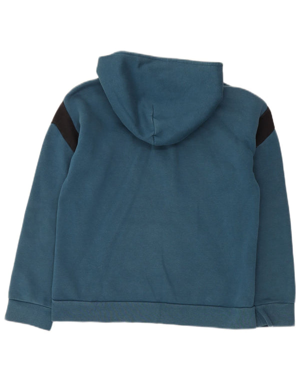 Felpa con cappuccio e collo con zip Nike da bambino, 13-14 anni, XL, in cotone color block blu