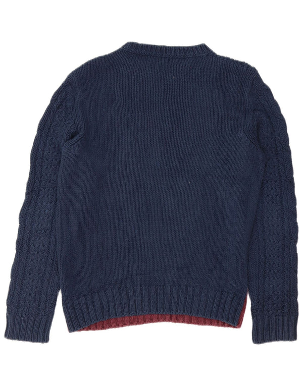 Diesel Uomo Maglione con scollo a barca Maglione grande in cotone color block blu navy