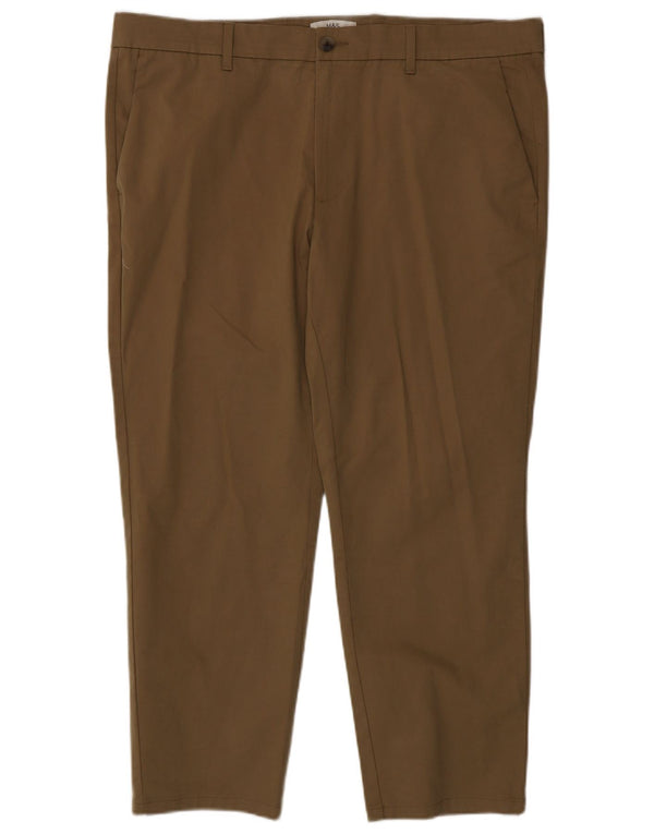 Pantaloni chino vestibilità regolare da uomo Marks & Spencer W40 L27 cotone marrone