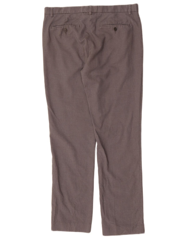 Pantaloni chino dritti da uomo Calvin Klein W33 L32 poliestere grigio