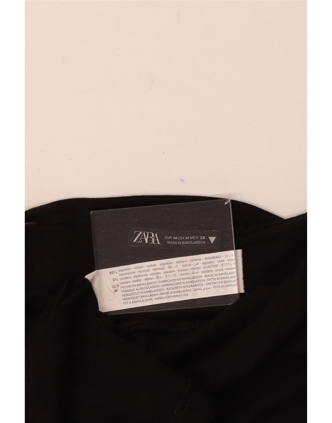 Abito sottoveste da donna Zara UK 12 cotone nero medio