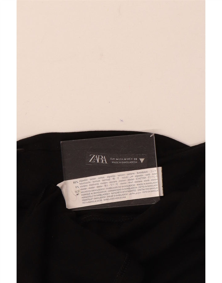 Abito sottoveste da donna Zara UK 12 cotone nero medio