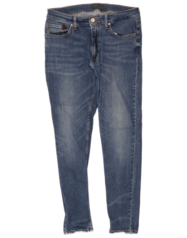 Jeans skinny da uomo Zara EU 42 Large W32 L27 Cotone blu