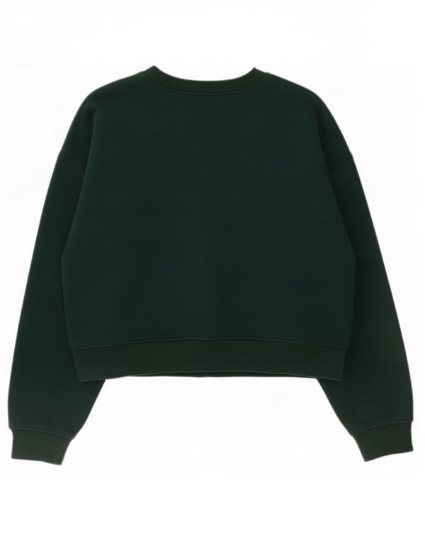 Felpa corta oversize da donna Zara UK 10 piccola verde