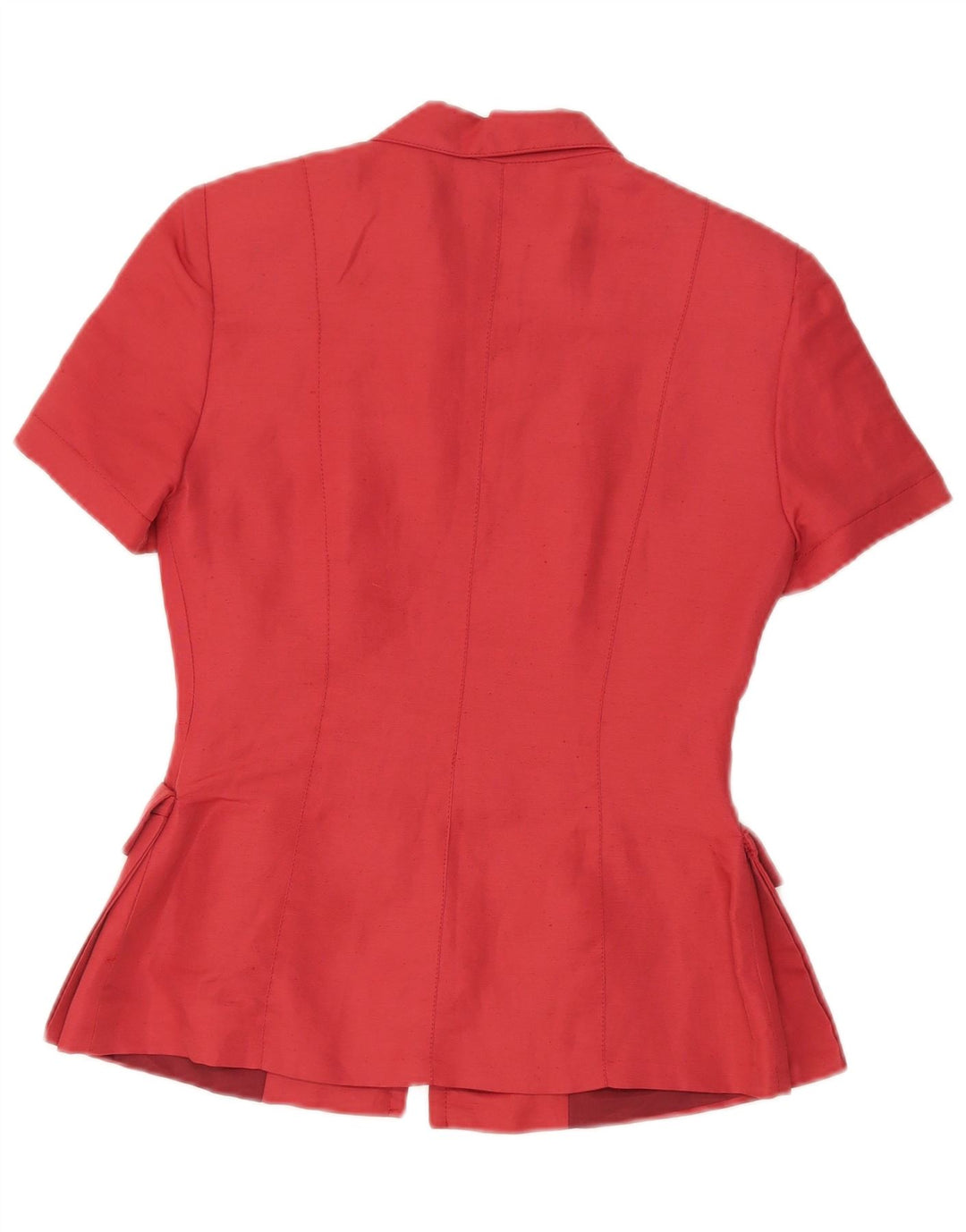 Giacca blazer con zip intera a maniche corte da donna di Roman IT 42 Lino rosso medio