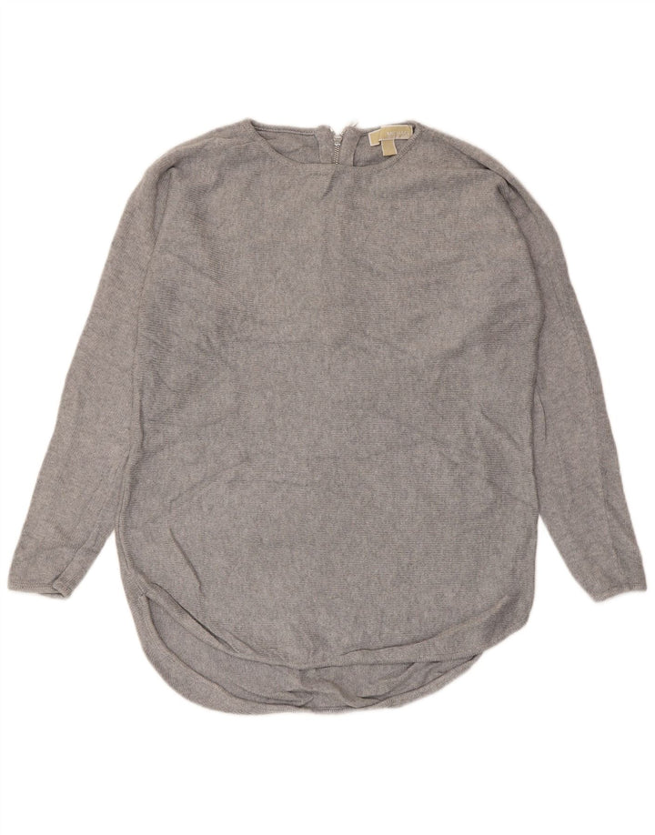 MICHAEL KORS Maglione da donna con scollo a barca UK 14 Grigio medio
