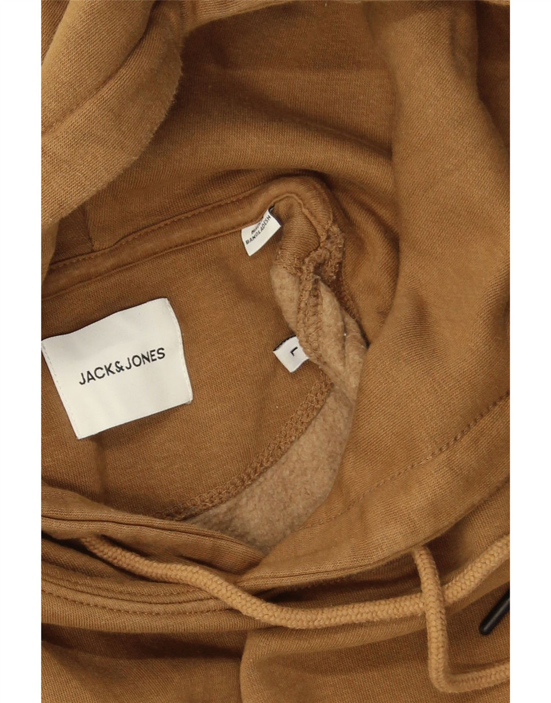 Maglione con cappuccio da uomo Jack & Jones grande in cotone beige