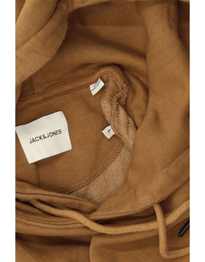 Maglione con cappuccio da uomo Jack & Jones grande in cotone beige