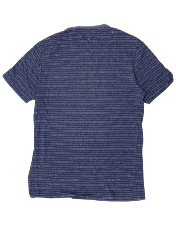 T-shirt da uomo Fat Face Top piccola in cotone a righe blu navy