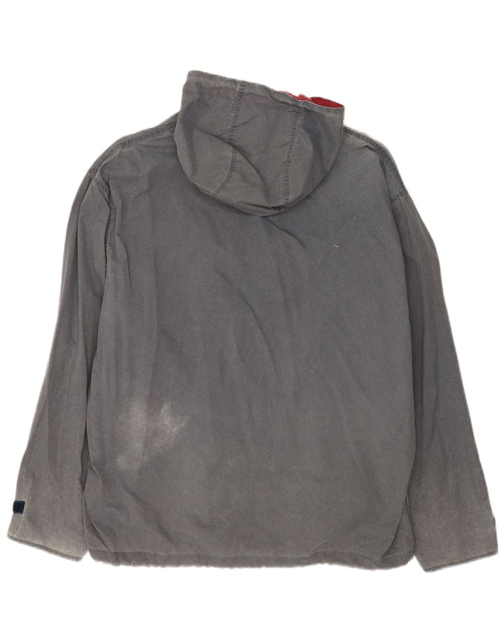 Giacca a vento con cappuccio da uomo Think Pink UK 48 4XL Poliestere grigio