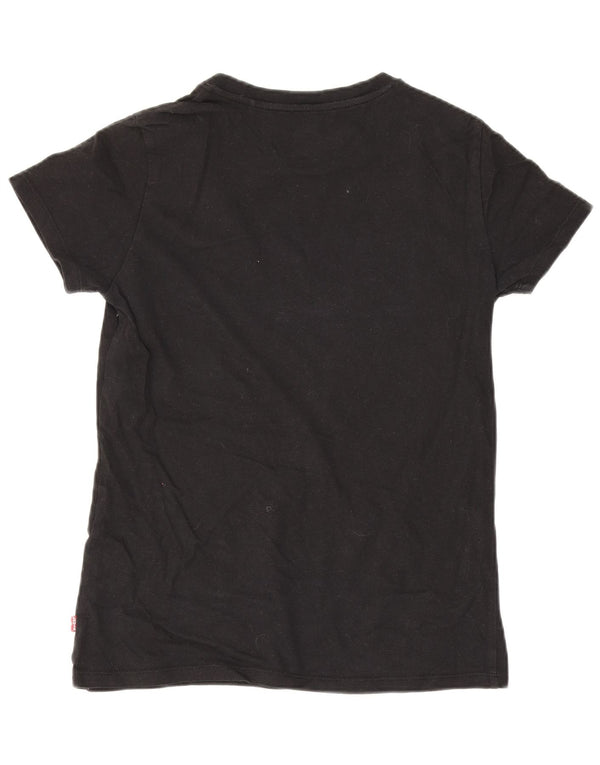 T-shirt grafica da donna Levi's Top UK 2 2XS Nera