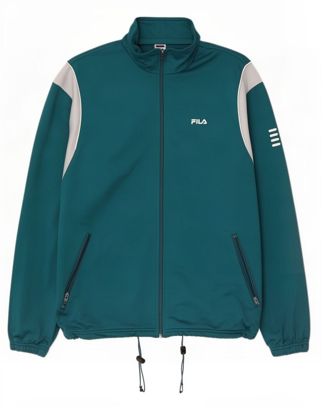 Giacca da ginnastica da uomo Fila 2XL Poliestere color block turchese