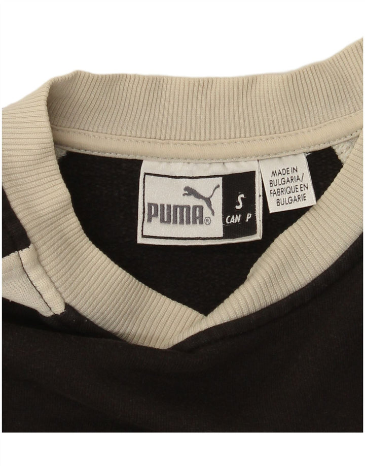 Felpa grafica da uomo Puma Maglione piccolo color block nero