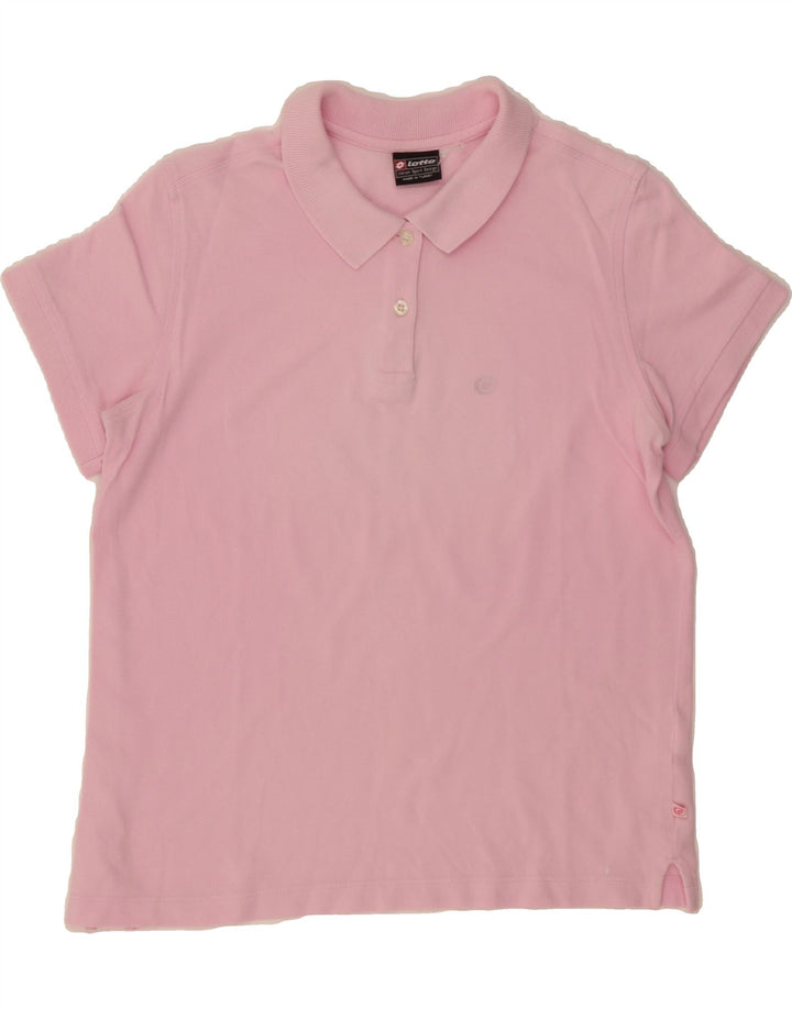 LOTTO Womens Polo Shirt UK 14 Large Pink Vintage Lotto and Second-Hand Lotto from Messina Hembry 