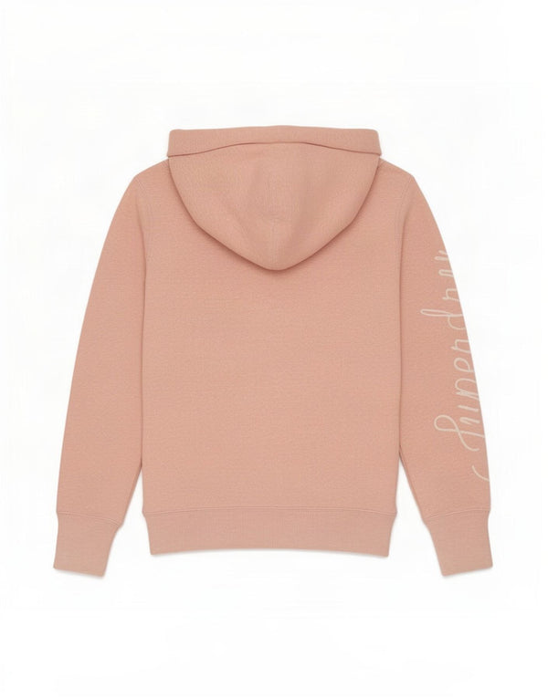 Felpa con cappuccio e zip grafica da donna Superdry UK 14 Poliestere rosa medio