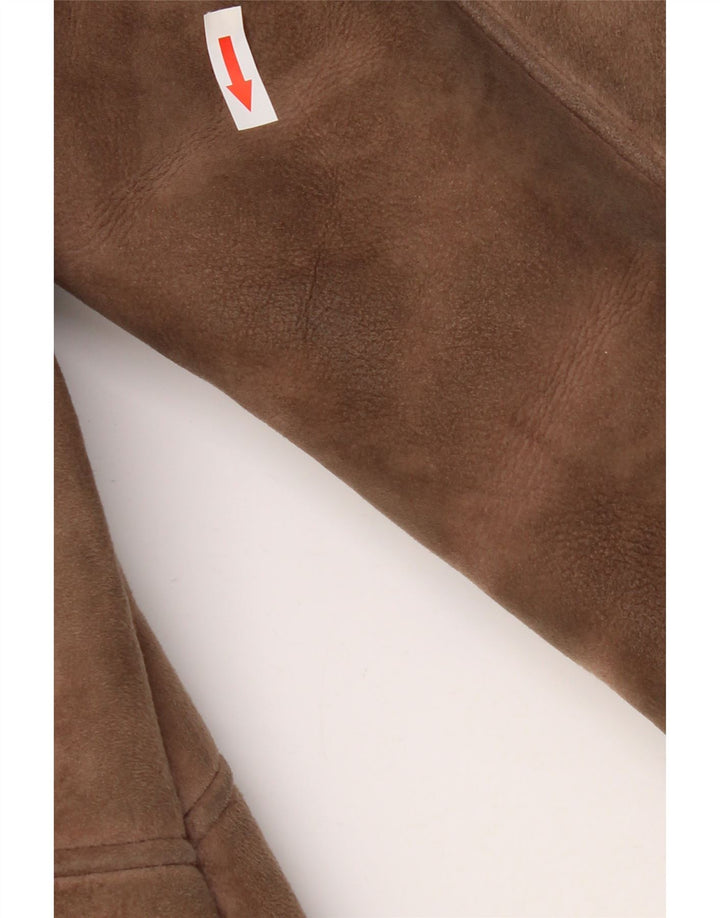 Giacca in shearling da donna Nurseys UK 16 Grande pelle di pecora marrone