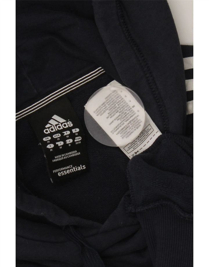 Maglione con cappuccio da uomo ADIDAS medio in cotone blu navy