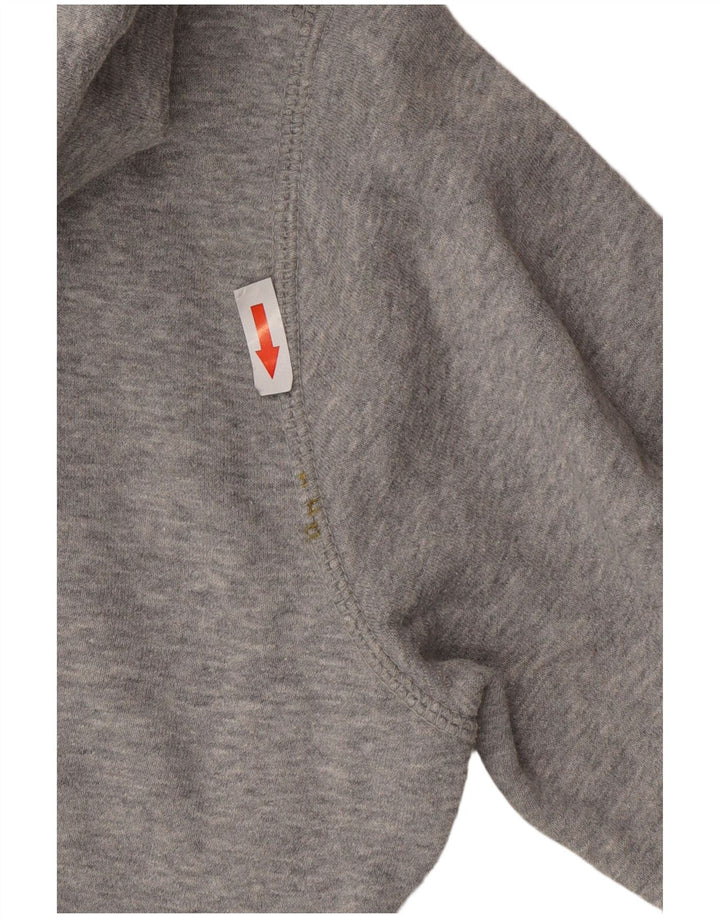 Felpa con cappuccio grafica Nike da uomo in cotone grigio medio