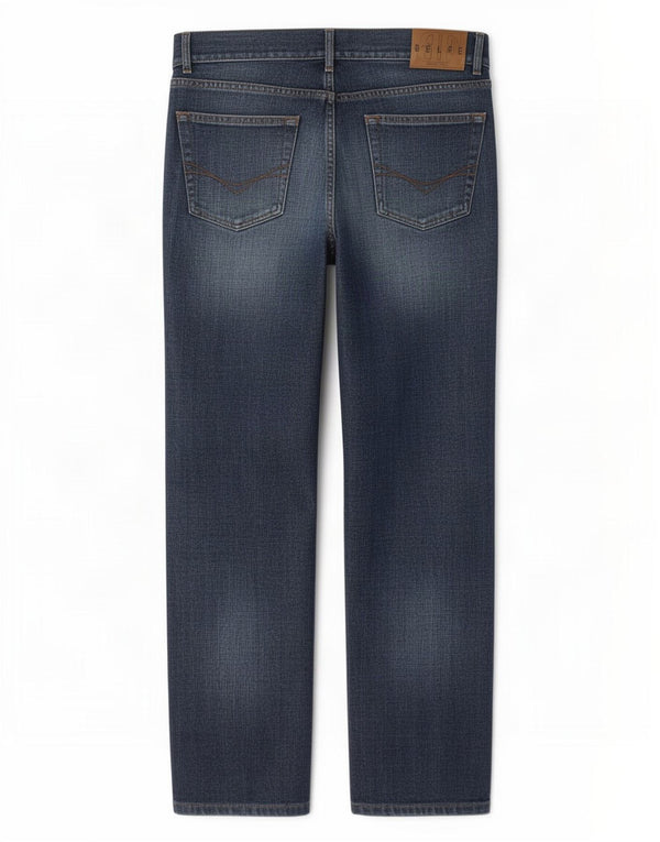 Jeans dritti invecchiati da uomo Belfe W36 L28 cotone blu