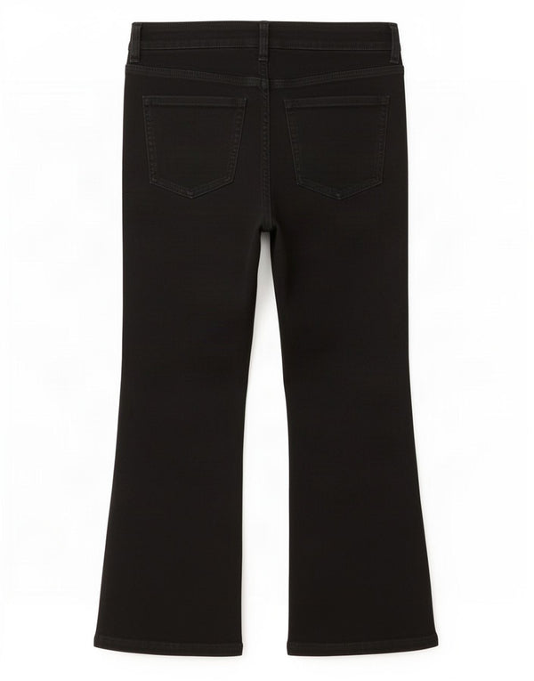 Marks & Spencer Jeans da donna The Eva Crop Bootcut UK 14 Large W32 L25 Nero