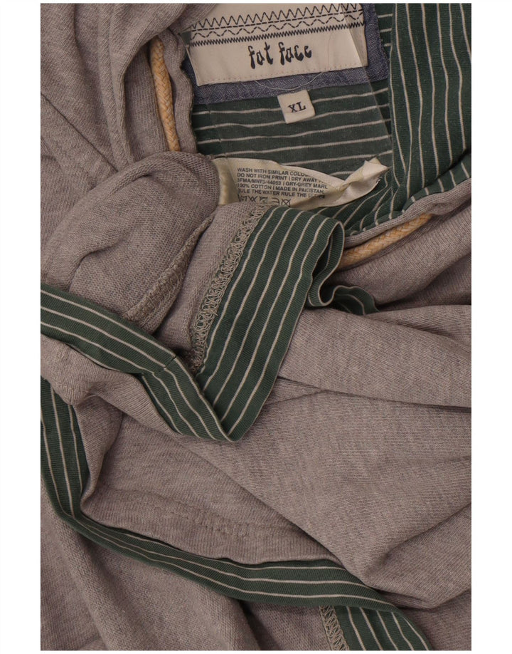 Felpa con cappuccio da uomo Fat Face XL in cotone grigio