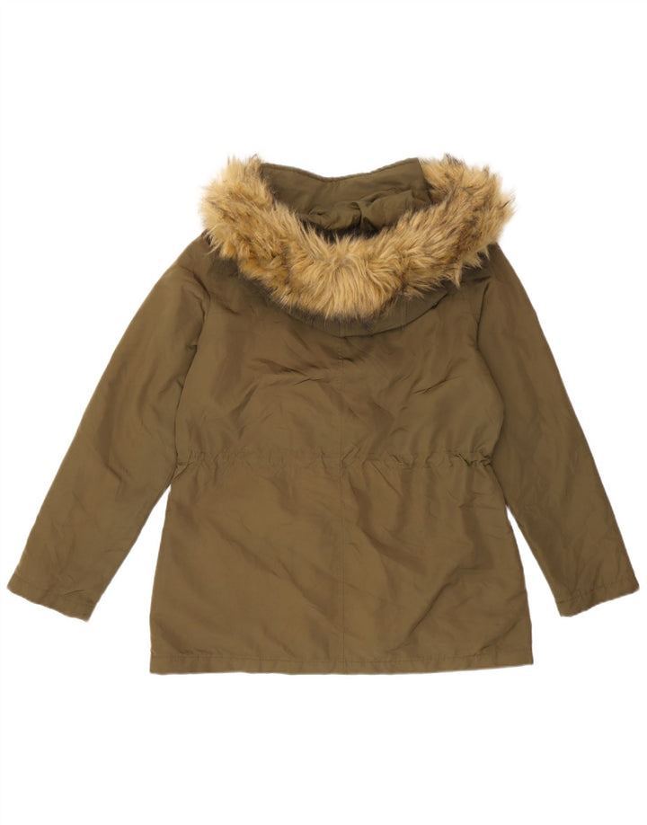 Giacca antipioggia oversize con cappuccio da donna Marks & Spencer UK 8 Small Khaki