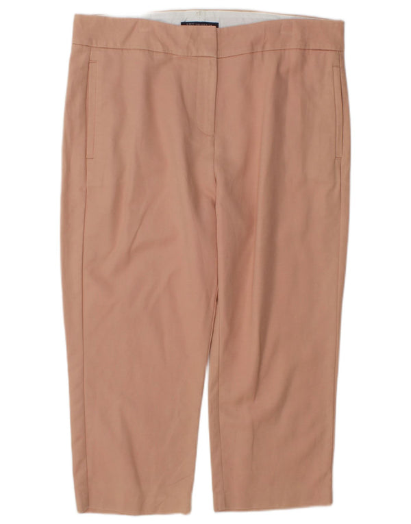 Marks & Spencer Womens Straight Chino Trousers UK 14 Large W34 L21 Pink