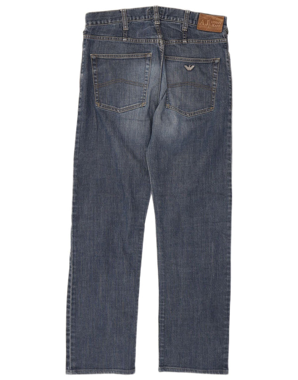 Jeans dritti da uomo Armani W32 L31 in cotone blu