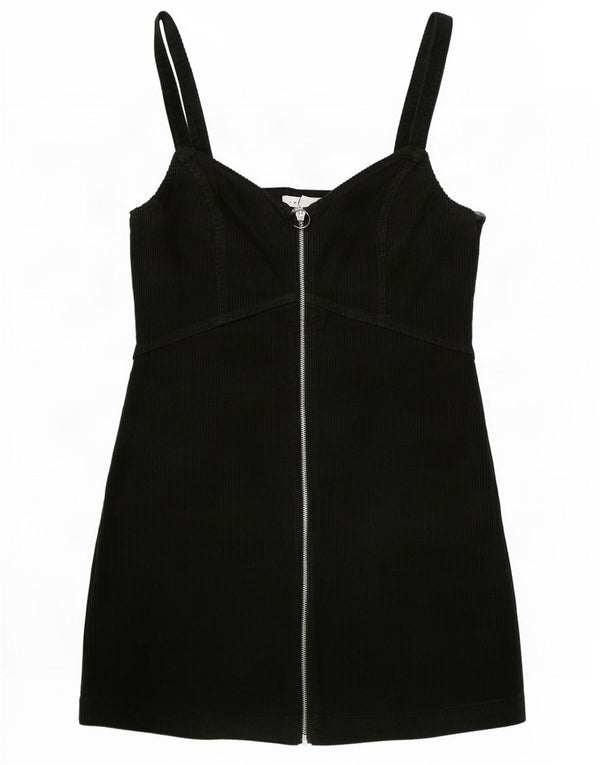 Topshop Abito da donna in velluto a coste UK 12 Cotone verde medio