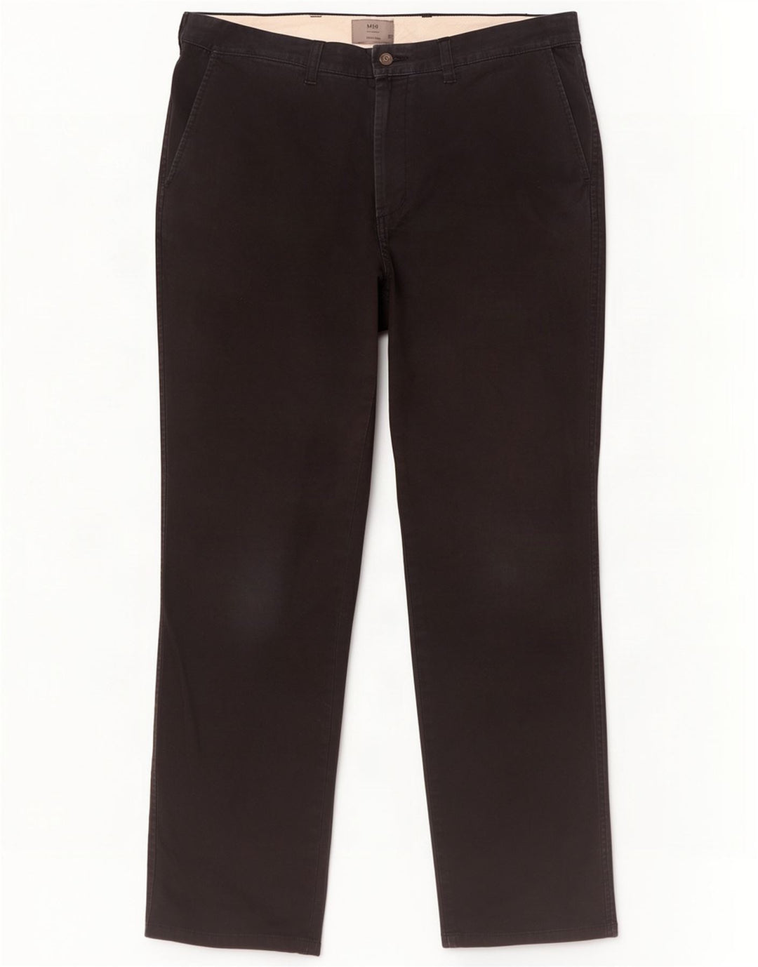 Pantaloni chino dritti da uomo Marks & Spencer W36 L33 cotone nero